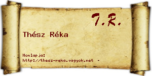 Thész Réka névjegykártya